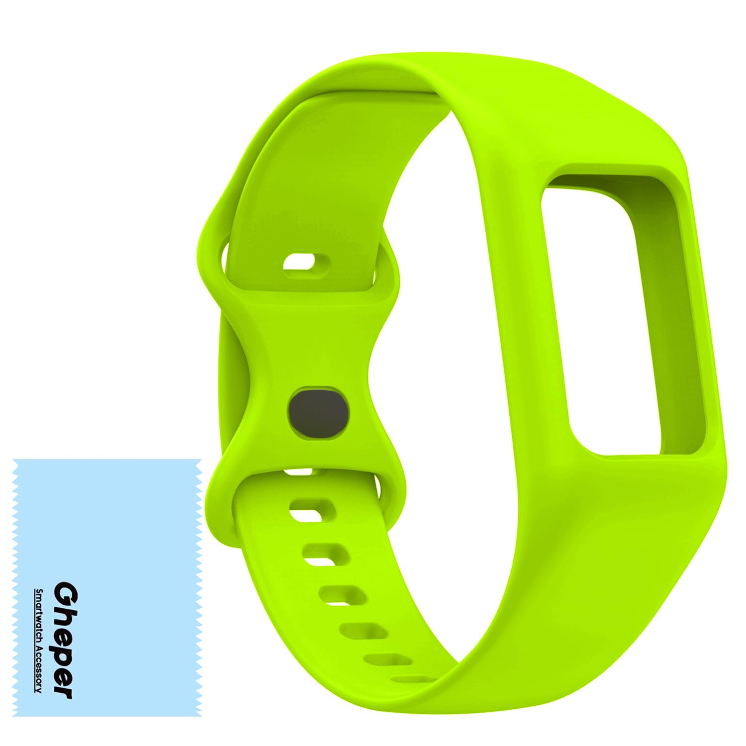 Gheper Soft Watchband Compatible with Fitbit Charge 6, Charge 5, Charge 4, Charge 3/3SE Silicone Wristband All-round Protective Band Replacement Strap (Lime)