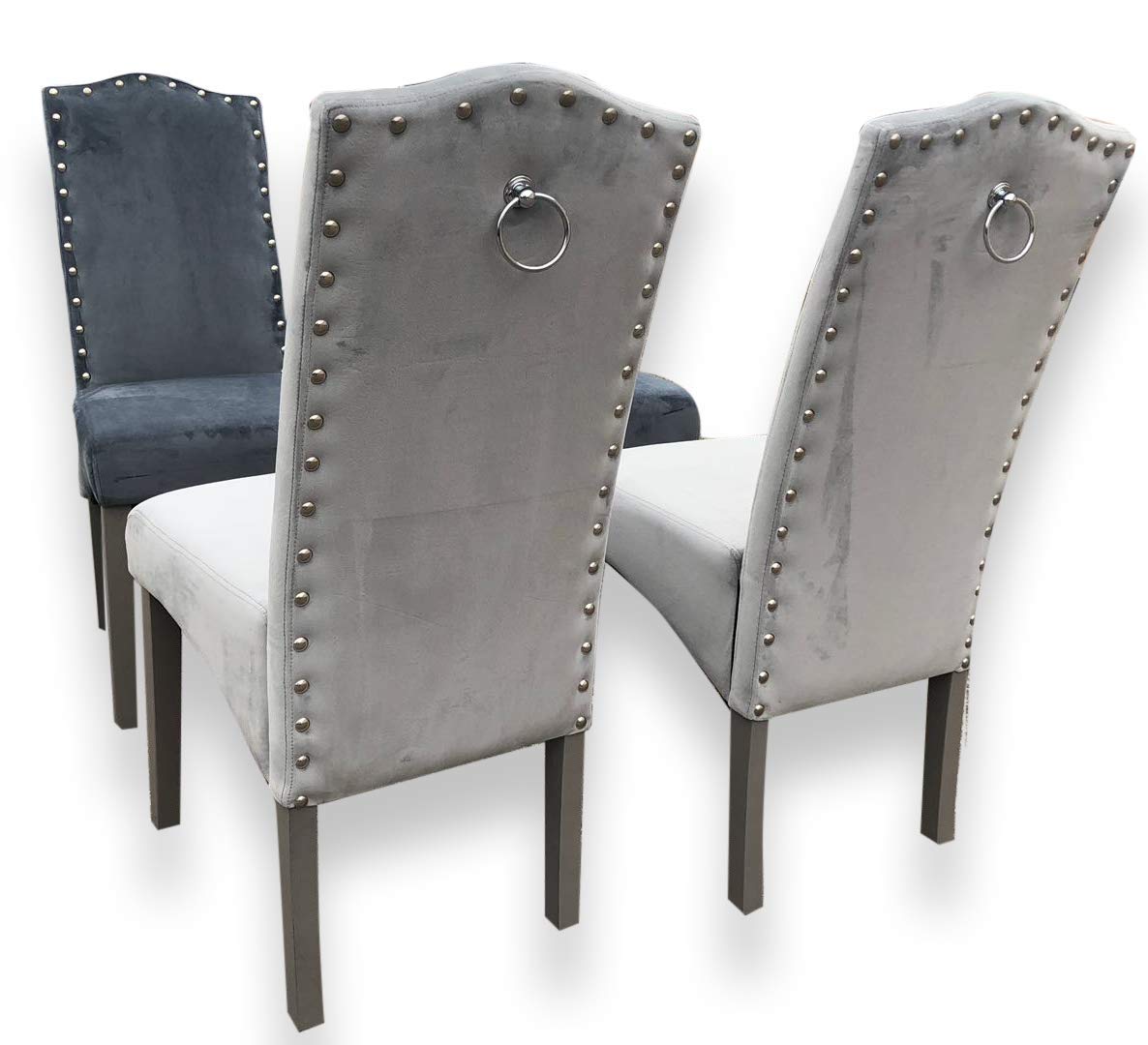 SET of 2 QUALITY Knockerback Velvet Dining Chairs Dining, Kitchen