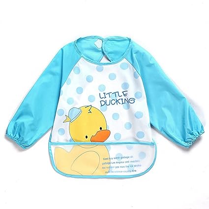 Hofoo Impermeable Bavoir A Manches Longues Pour Bebe Unisexe Manger Et Jouer Veste Pour Homme Adorable Tablier Pour Enfant De Peva Amazon Fr Bebes Puericulture