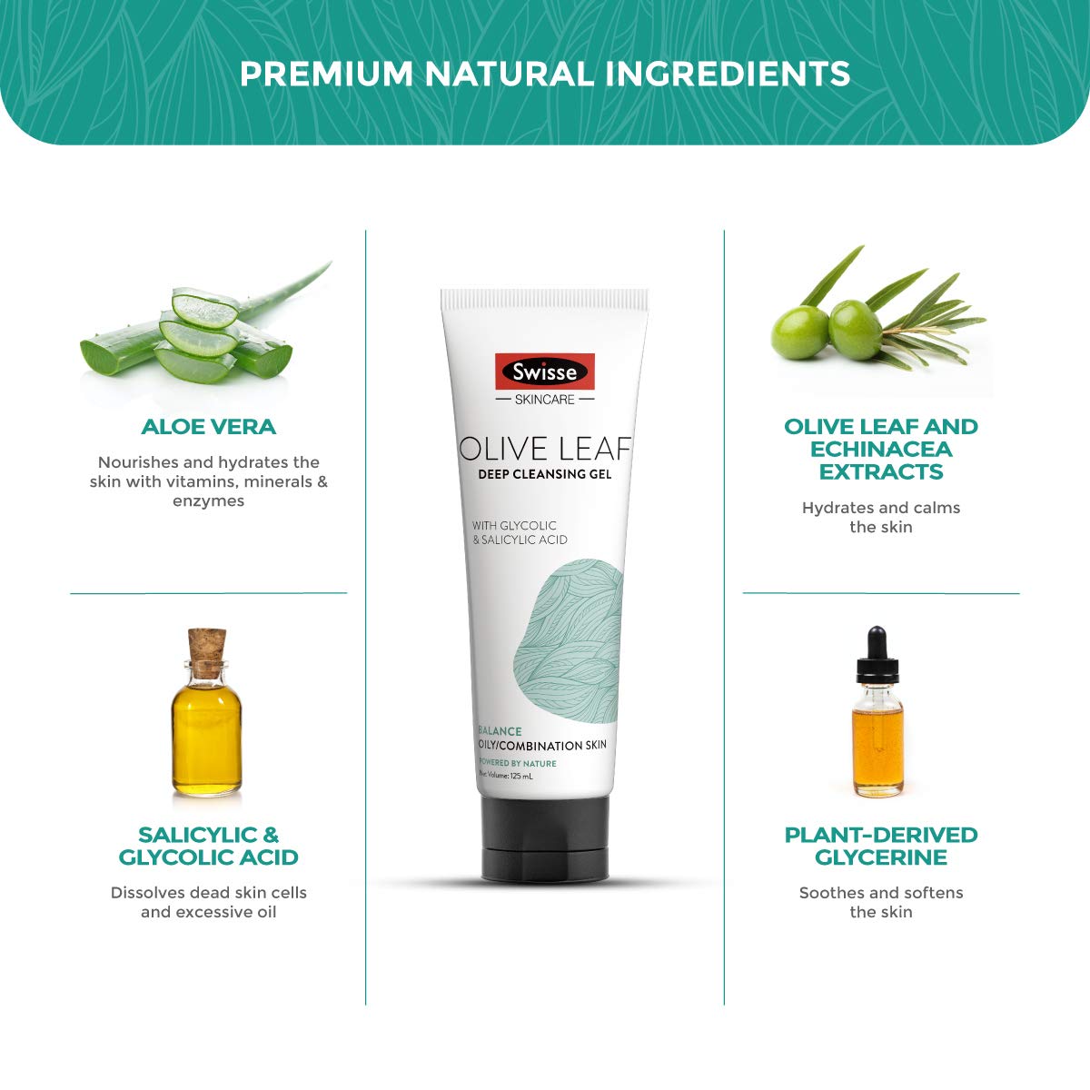 swisse skincare olive leaf deep cleansing gel