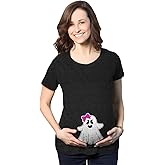 Funny Maternity Halloween T Shirts Cute Pregnancy T Shirts with Pumpkins Ghosts Bats and More
