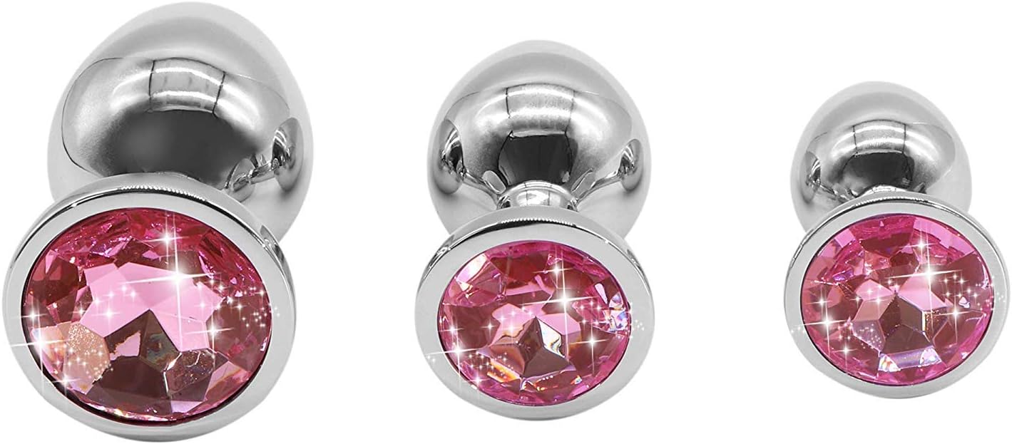 Stainless Steel B-útt Plug 3 Size SixToys for Women Men Beginner