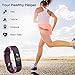 Ginsy Fitness Tracker Watch, Activity Tracker with Heart Rate Monitor Waterproof Bluetooth Pedometer Wristband Sleep Monitor Smart Watch for IOS Android Smart Phone (Purple)