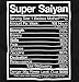 Brisco Brands Super Saiyan Nutrition Label Funny Dragon Ball Z T-Shirt Tee, Black, X-Large