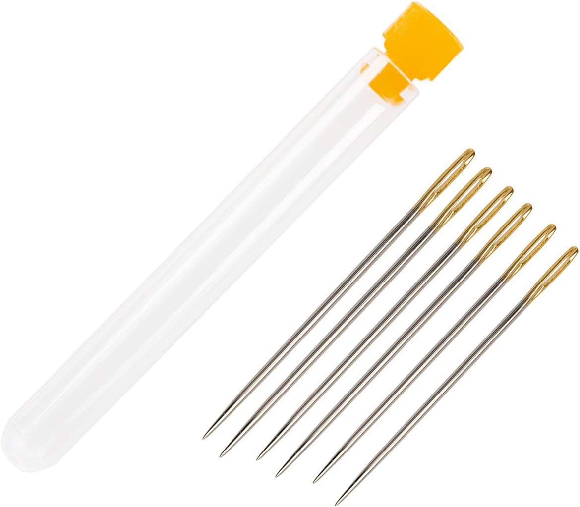 Bookbinding Tool Kit 13 Pieces Starter Tools Set Bone Folder Paper Creaser, Waxed Thread, Awl, Large-Eye Needles for DIY Bookbinding Crafts and Sewing Supplies (A)