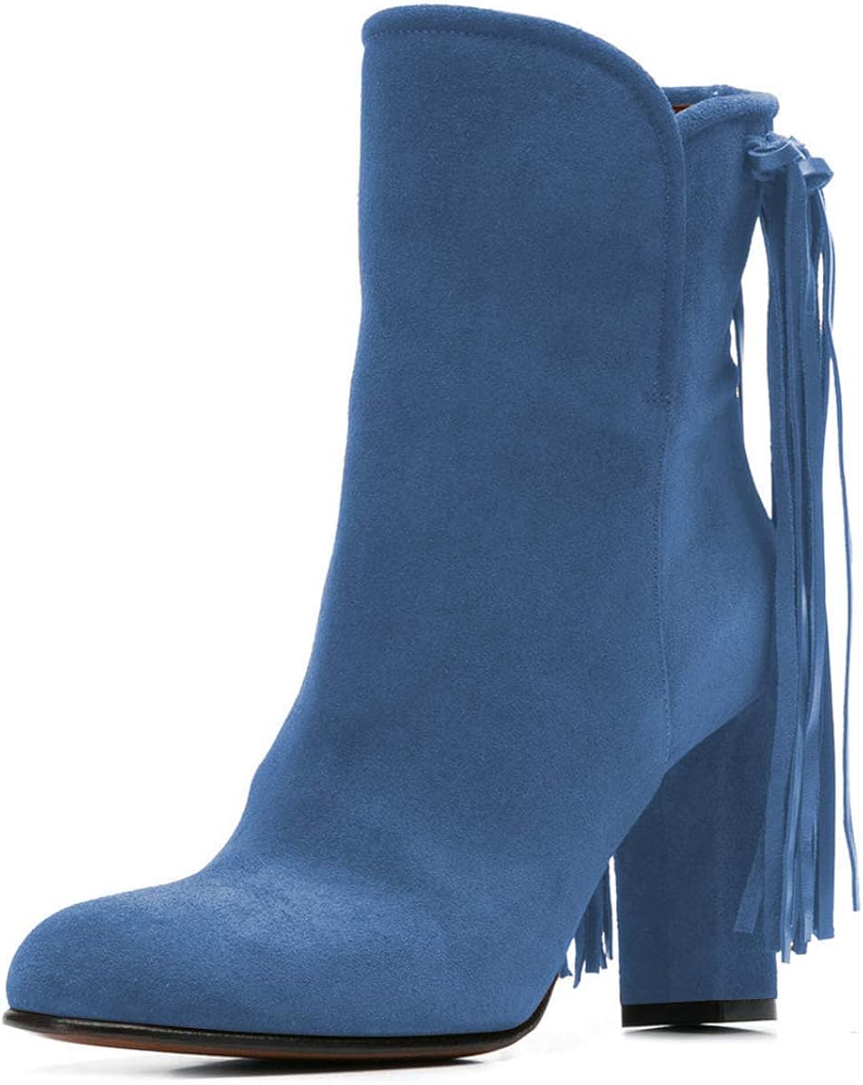 YDN Women Fringes Chunky High Heel 