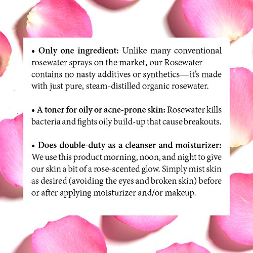 S.W. Basics Rosewater Spray (1.8 fl. oz.) - Organic Hydrating Face Spray