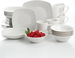 Gibson Home Hagen 30 Piece Dinnerware Set, White