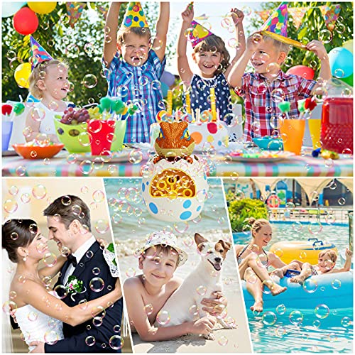 ZIZICG Bubble Machine for Toddlers, Kids, 1000+ Bubbles/min Electric Automatic Bubble Maker Blower (Dinosaur)