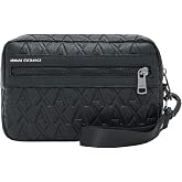 Armani Exchange Men's Liam Beauty Pouch, Black, One Size