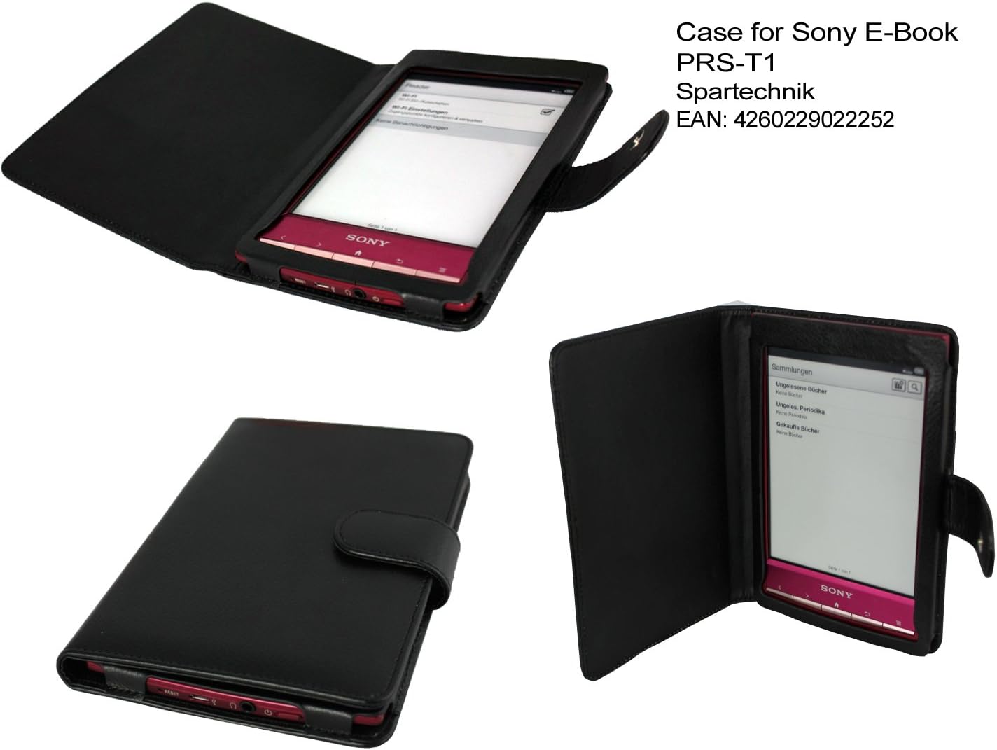 Black Case for Sony PRST1 carry case, etui for Sony EBook Reader