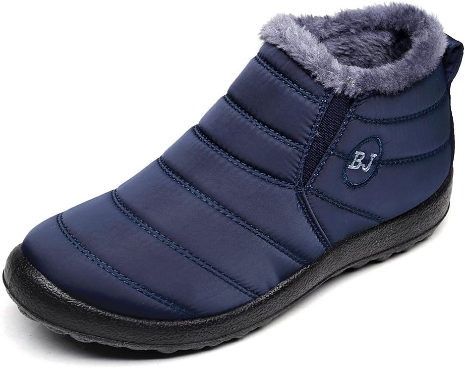 HAINE Women Anti-Slip Water Resistance Boots Winter Shoes with Fully Fur Lined (3 UK-9 UK)