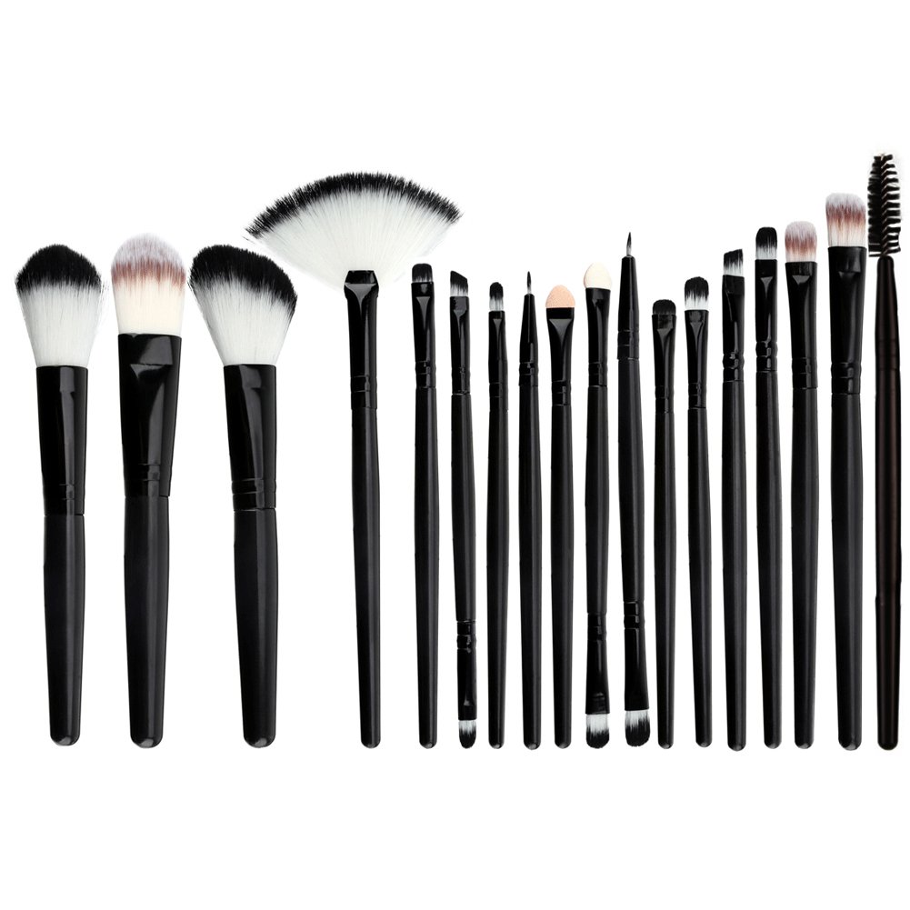 Makeup Brush Set, SUAYLLA 18 Pieces Professional Kabuki Brushes For Eyeshadow Foundation Blush Powder Liquid Cream Blending
