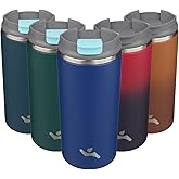 Konokyo Tumbler with Lid, 12 oz Travel Coffee Mug Double Wall Vacuum Stainless Steel Thermal Metal Cup Insulated Water Bottle,Sapphire