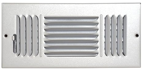 Speedi Grille Sg 48 Cw3 4 Inch By 8 Inch White Ceiling Sidewall Vent Register With 3 Way Deflection
