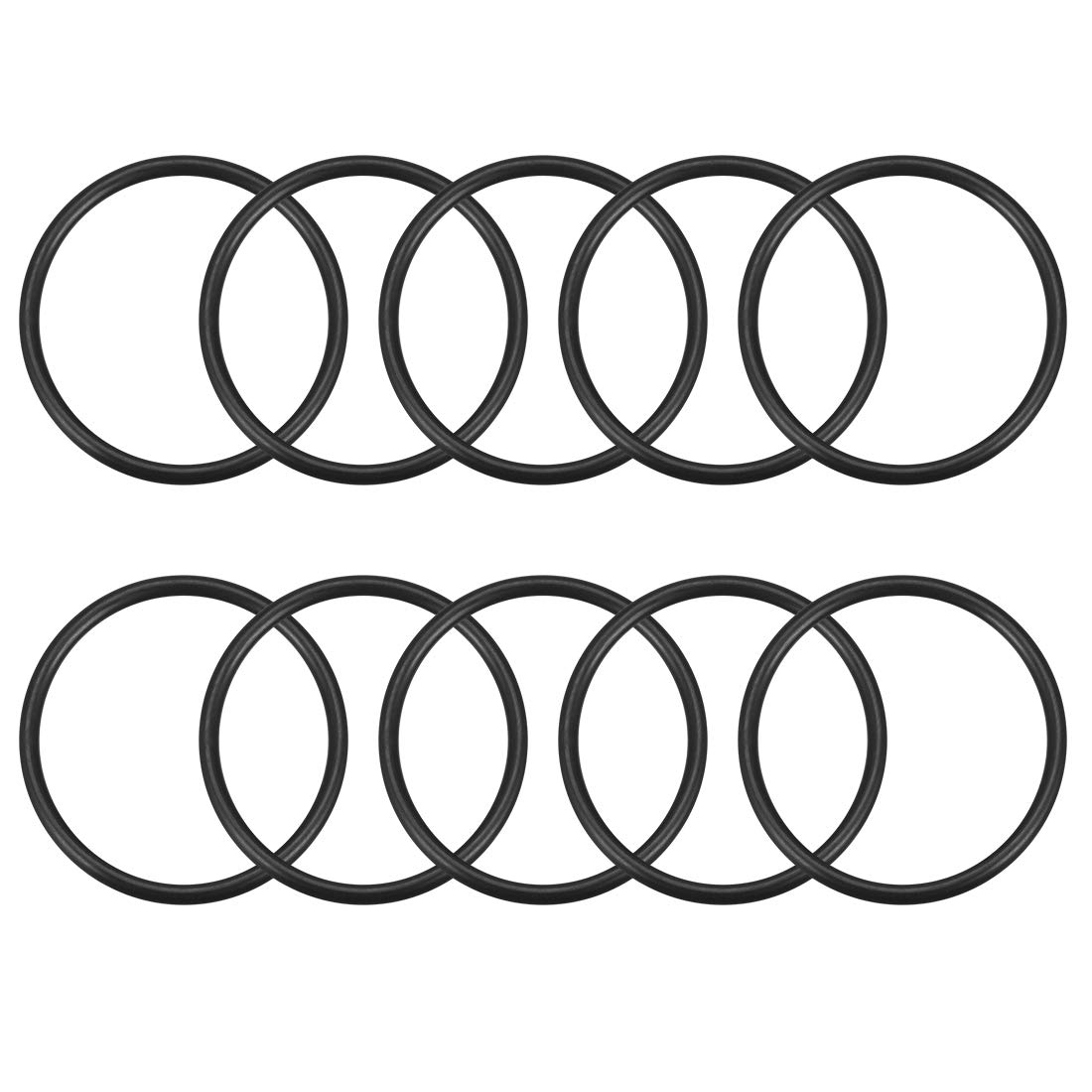 sourcing map Nitrile Rubber O-Rings 53mm OD 46mm ID 3.5mm Width, Metric Nitrile Rubber Sealing Gasket, Pack of 10