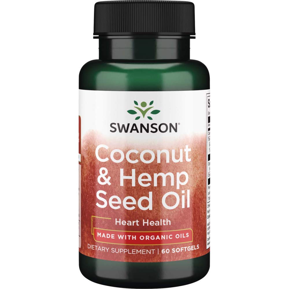 Swanson Made with Organic Coco Hemp Coconut Oil '&' Hemp Seed Oil 60 Sgels