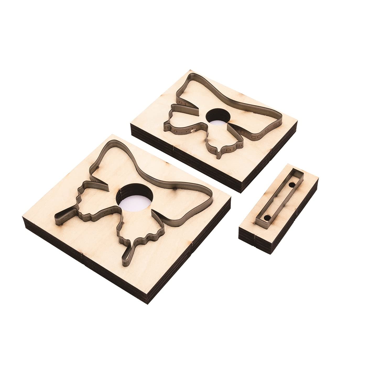 Ruimou 4.17inch Double Butterfly Leather Cutting Dies- Leather die Cut -DIY Leather Cutting Mold-Can be Used for Leather, Cloth
