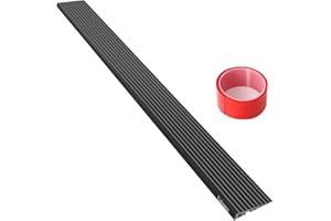 LIEKUMM 3/4" Rise PVC Threshold Ramp for Doorways, 1700 Lbs Capacity, Self-Adhesive Transition Ramp for Wheelchairs, Strollers, and Scooters, Cuttable, Black