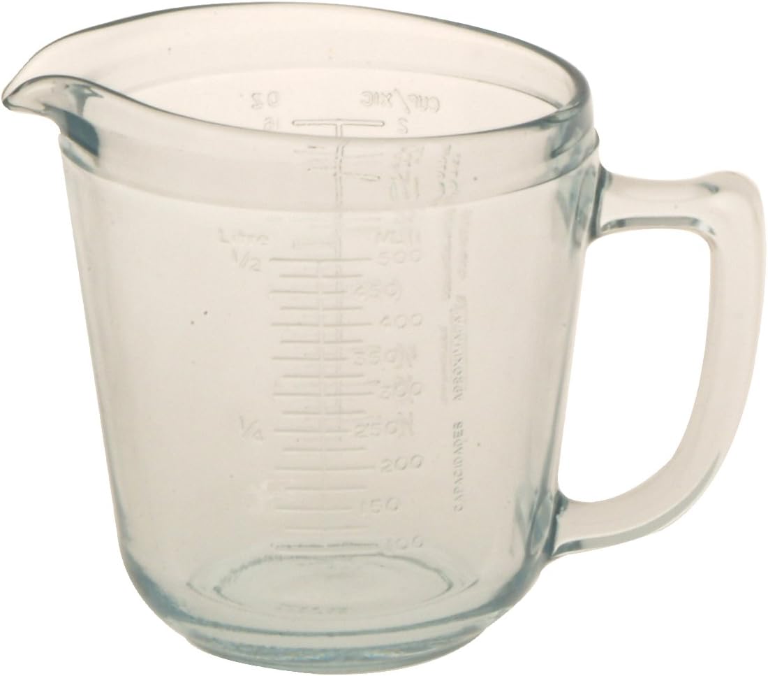 Glass Measuring Jug (0.5L) with Embossed Measures Signage Amazon.co.uk
