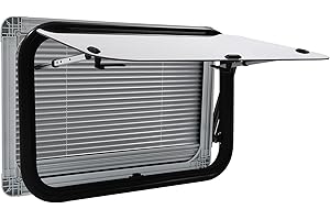 ZAWAYINE RV Window 30” W X 20” H Replacement Camper Window Ultra Thick Tempered Glass Camper Emergency Window with Trim Kit Easy Installation for RV Cargo Trailer