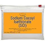 Sodium Cocoyl Isethionate (SCI) Powder - 21.17 oz - Anionic, Foaming Surfactant - DIY Solid Shampoo Bars, Bath Bombs, Foamy a