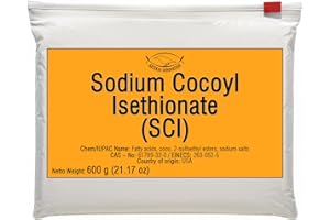 Artekas Innovation SODIUM COCOYL ISETHIONATE (SCI) Powder - Mild Foaming Surfactant for DIY Shampoo Bars, Body Wash & Cleansers – Sulfate-Free, Plant-Based, Cosmetic Grade - 21.17 Oz