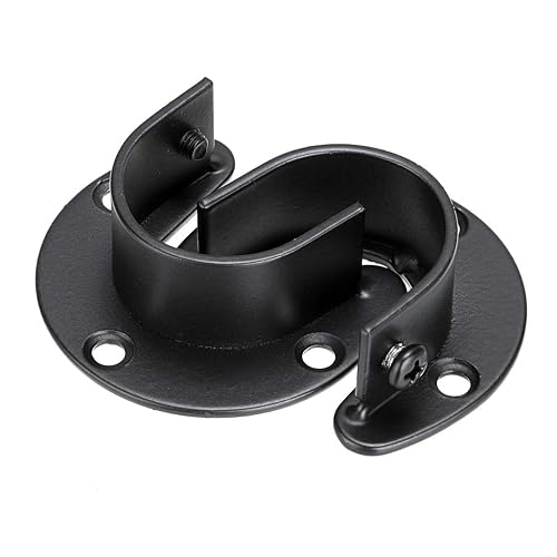 Stainless Steel Closet Rod End Supports - 2 Pack, Heavy Duty U-Shaped Brackets