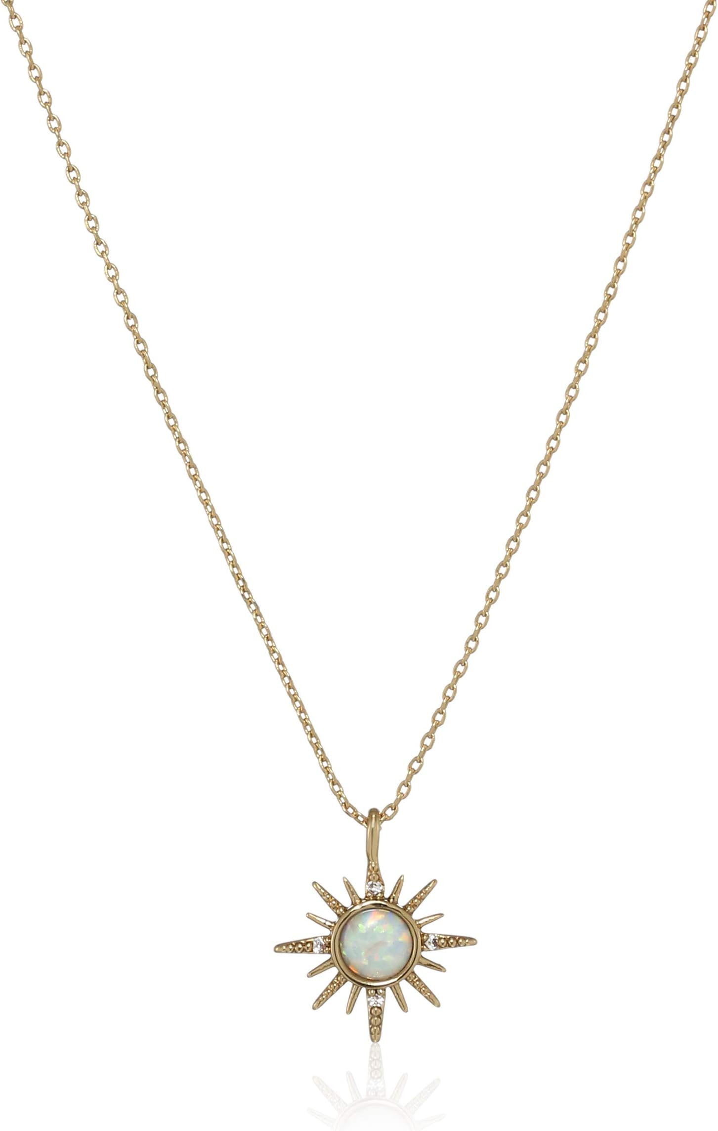 Accessorize London Z Opal Starburst Pen Pendant for Women (Golden) (MN-88255381001)