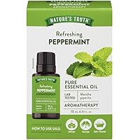 Nature's Truth Essential Oil - 100% Pure Peppermint Oil | Pure & Plant-Based | Massage Oil, Aromatherapy or For Bath/Shower |