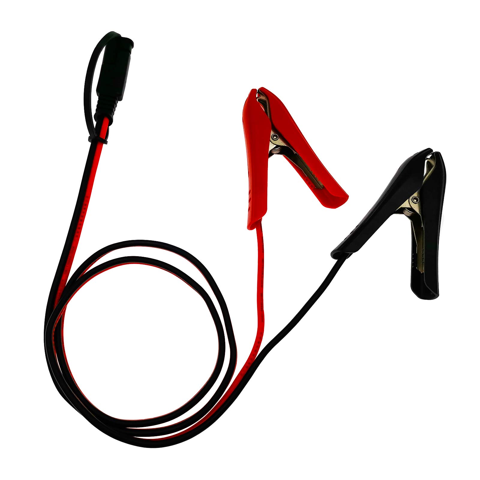[Updated Version] 16AWG Battery Clip-on Alligator Crocodile Clips to SAE Connector, Practical Power Supply Aux Tool 3.2FT Solar Charger Extension Cable Red Black Clamps Adapter for Charging