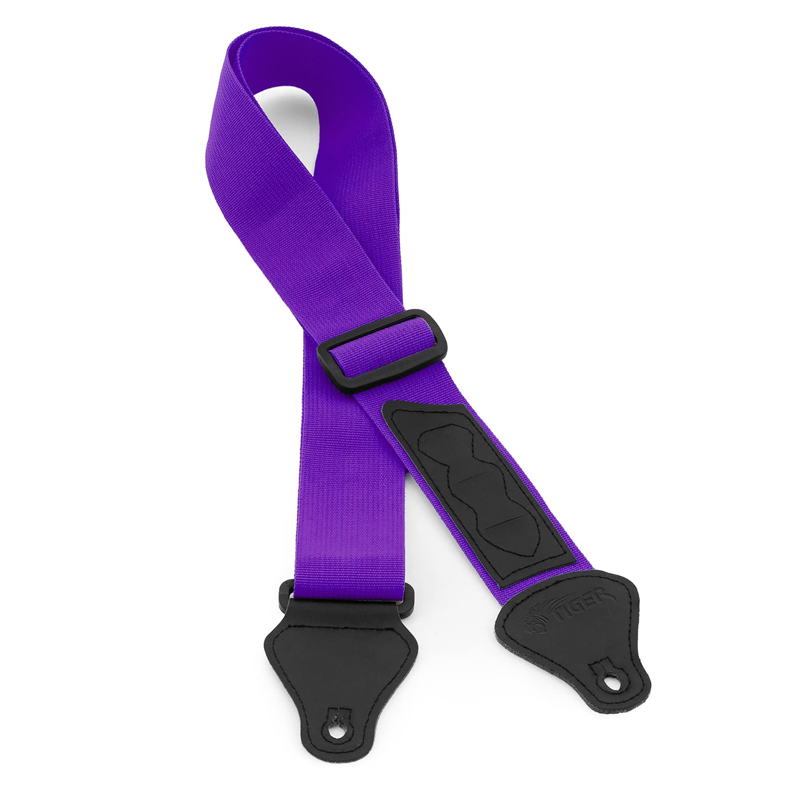 TIGER UAC4-PU Ukulele Strap for Soprano, Concert, Tenor and Baritone Ukes with Pick Holders Purple