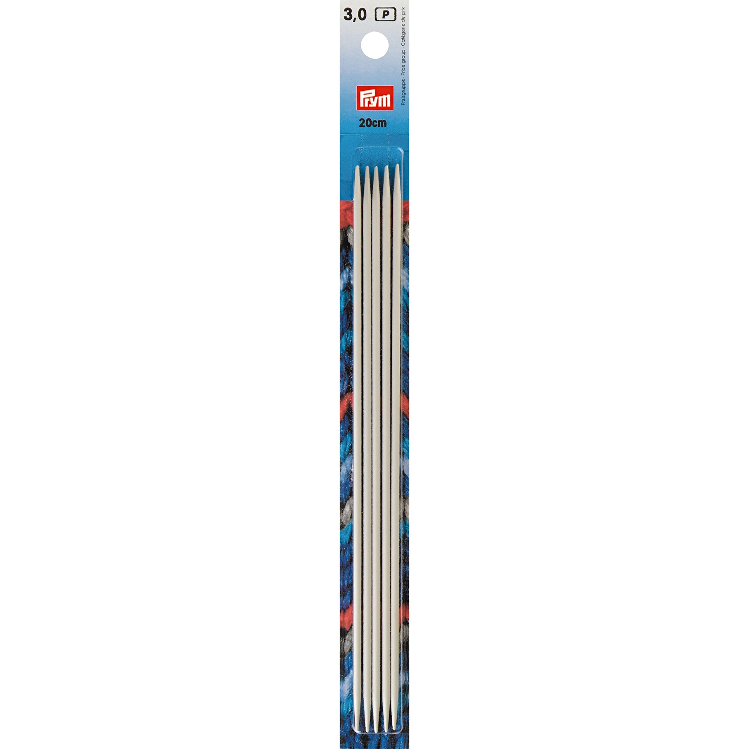 Prym - Prym Aluminium (20cm, 3.00mm) Double-Pointed Needles Set - 5 Needles