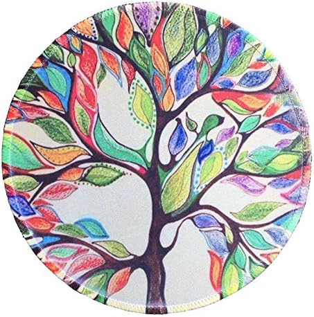 NUOCHUANG Personalized Round(7.8inch0.27.8inch) Desktop Mousepad, Colorful Flower design