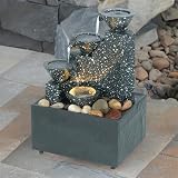 Well Being Tabletop Cascading Four Bowls Water Fountain Zen Indoor view 6