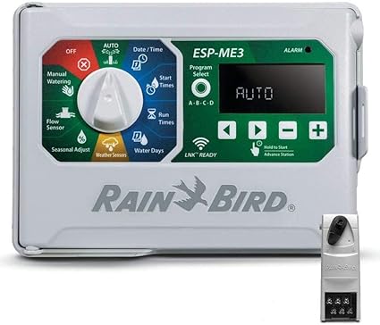 Amazon Com Rain Bird Controller Indoor Outdoor Lawn Irrigation Sprinkler Timer Esp4me3 1 Module Only Garden Outdoor