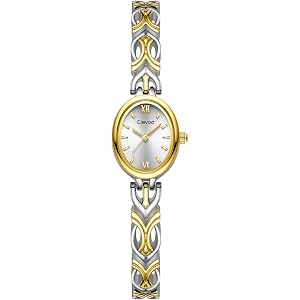 Crevod Small Gold Watches for Women,Bracelet Vintage Analog Watch, Waterproof, Reloj de Mujer