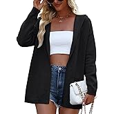 CiCiBird Womens Hooded Oversized Cardigan Sweaters 2025 Fall Knit Coatigan Trendy Open Front Sweater Coat