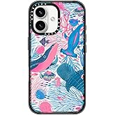 CASETiFY Impact Case for iPhone 16 [Slim / 8.2 ft. 4X Military Grade Drop Protection/Compatible with Magsafe] - Under The Sea - Clear Black