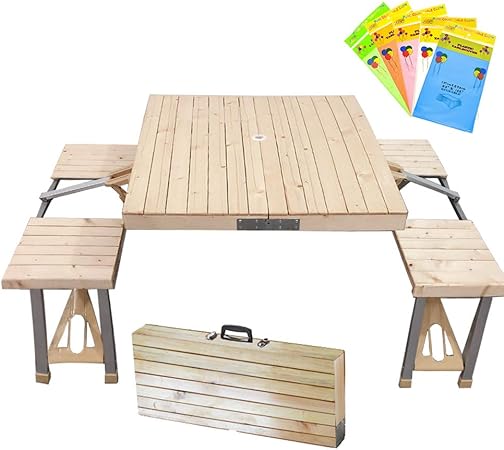 foldable table with chair