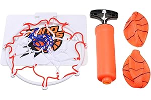 Hi.FANCY Indoor Mini Basketball Hoop for Boys Adjustable Height Indoor Mini Basketball Hoop Set for Doorwall Activities Encou
