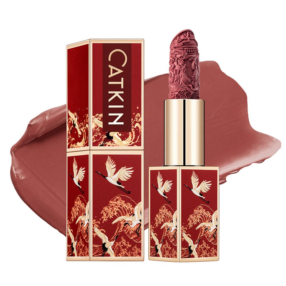 CATKIN Red Lipstick, Semi-Matte, Long Lasting, High Impact, Moisturizing Formula, enriched with Avocado Oil and Vitamin E, 3.2g — image 1