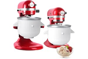 Ice Cream Maker Attachment for Kitchenaid Stand Mixer,2-Quart Frozen Yogurt - Ice Cream & Sorbet Gelato Maker,Fits 4.5 5 6 7q