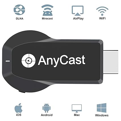 YEHUA Wireless WiFi Display Dongle 4K, 5G / 2.4G für Miracast Airplay DLNA TV Stick für Android/Mac/IOS/Windows