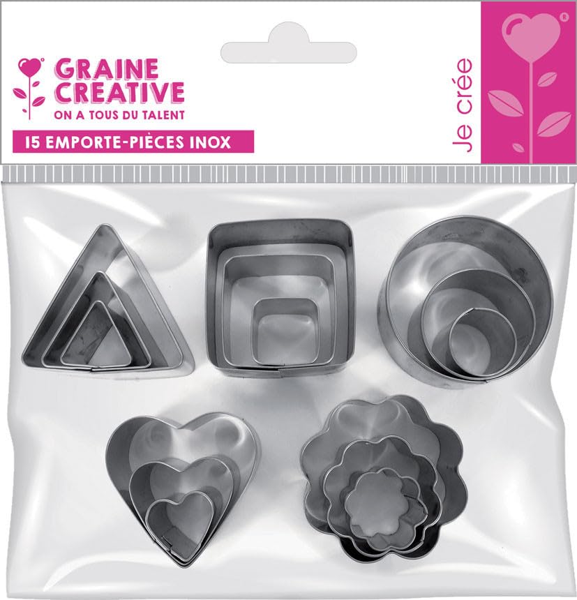 Metal Shape Cutters for Fimo Paste, Pack of 15