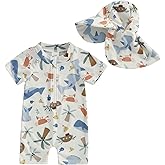 ZyHwShine Toddler Infant Baby Boy Swimsuit Newborn Rash Guard Boys Girls One Piece Zipper Bathing Suit Swimwear with Hat