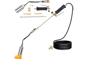 Wadoy Propane Torch Weed Burner, High Output 1,800,000 BTU Weed Torch for Outside with 9.8FT Hose and Self Igniter, Heavy Dut