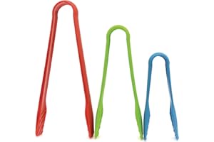 Starfrit Nesting Tongs - Set of 3 - Snap-Together - Heat Resistant - Ribbed Grip
