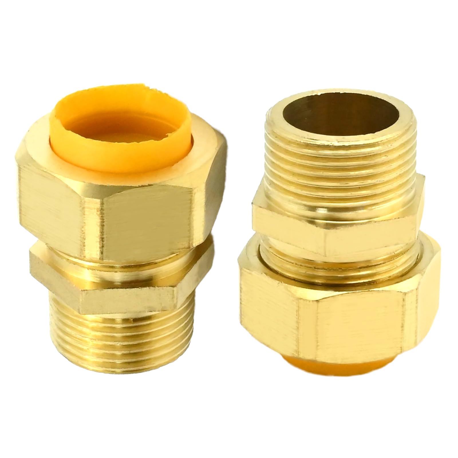 Photo 1 of laffoonparts 2 Pcs 3/4 inch Brass Fitting, Natural Gas Quick Connect Adapter, NPT Connector for Compressor Fire Pit Gas Range Water Heater