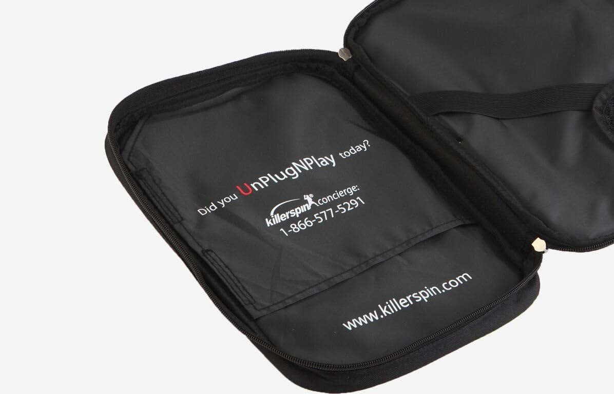 Killerspin Optima Ping Pong Paddle Carry Case| Padded Table Tennis Racket Cover| Reinforced Padded Polyester Bag for 2 Ping Pong Bats| Side Accessory Pocket for 8Ó Tablets| Protective Zipper Enclosure : Table Tennis Cases : Sports & Outdoors